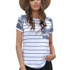 Črtasta majica s kratkimi rokavi Deborah