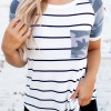 Črtasta majica s kratkimi rokavi Deborah