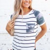 Črtasta majica s kratkimi rokavi Deborah