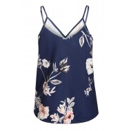 Majica brez rokavov z modrim cvetličnim tiskom  Emery