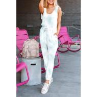 Moder tie dye kombinezon Calliope z vrvico