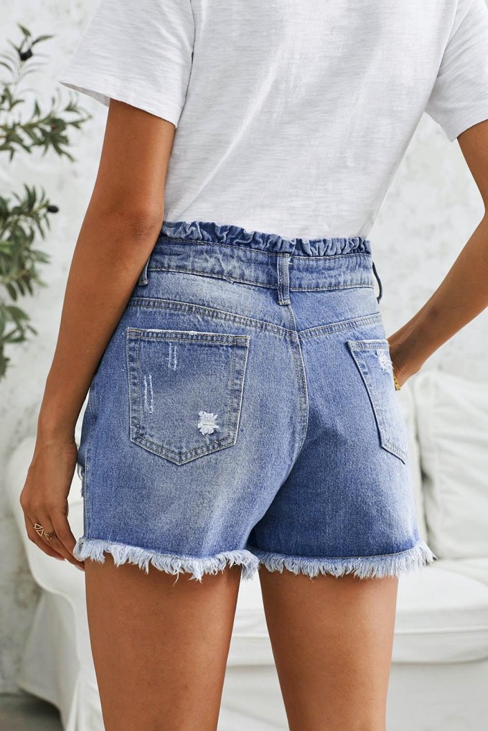 Modre jeans kratke hlače Elaina