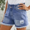 Modre jeans kratke hlače Elaina