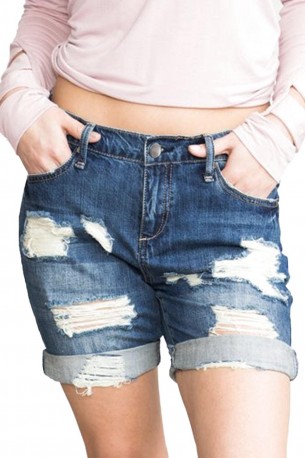 Ohlapne denim kratke hlače Giovanna