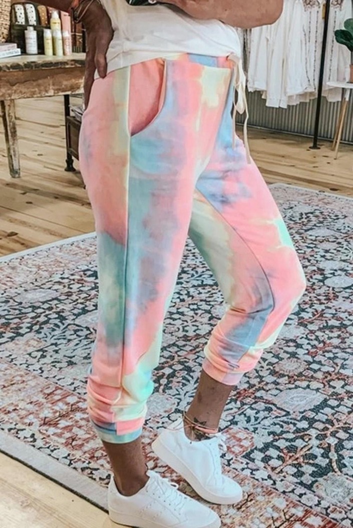 Roza tie dye trenirke Saoirse