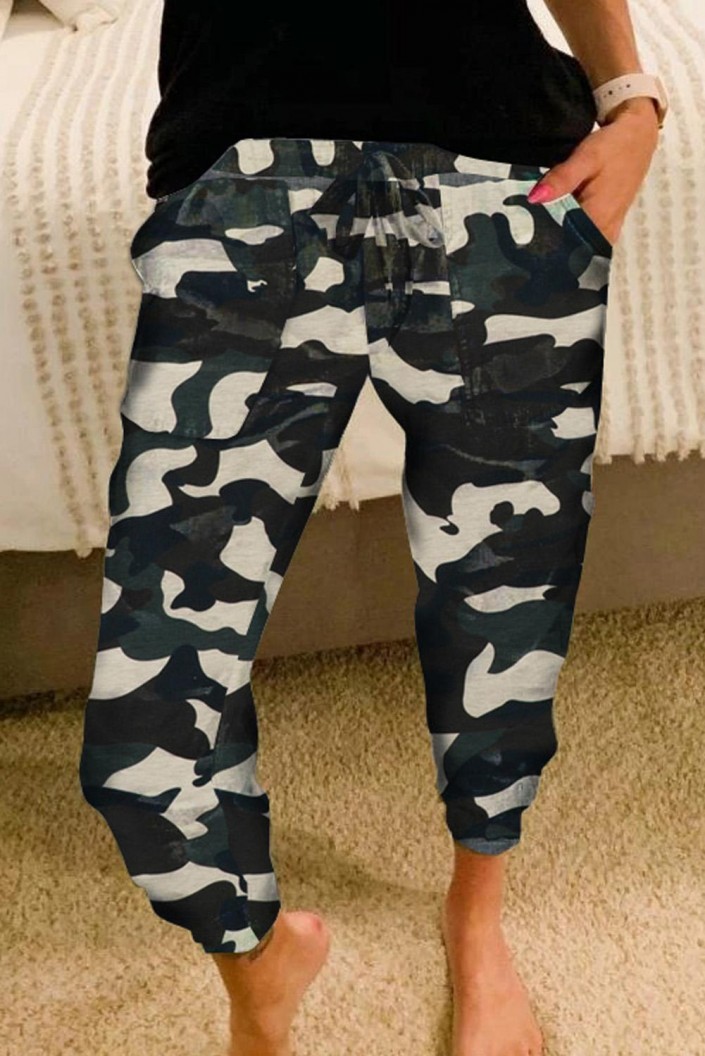 Športne kamuflažne army hlače Athena