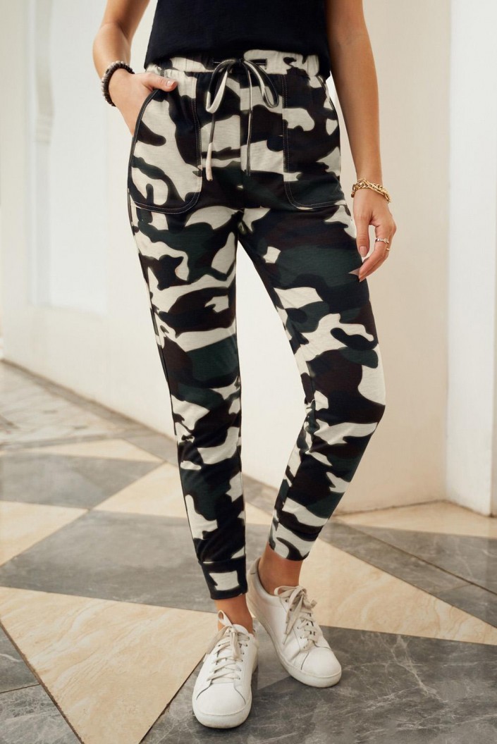 Športne kamuflažne army hlače Athena