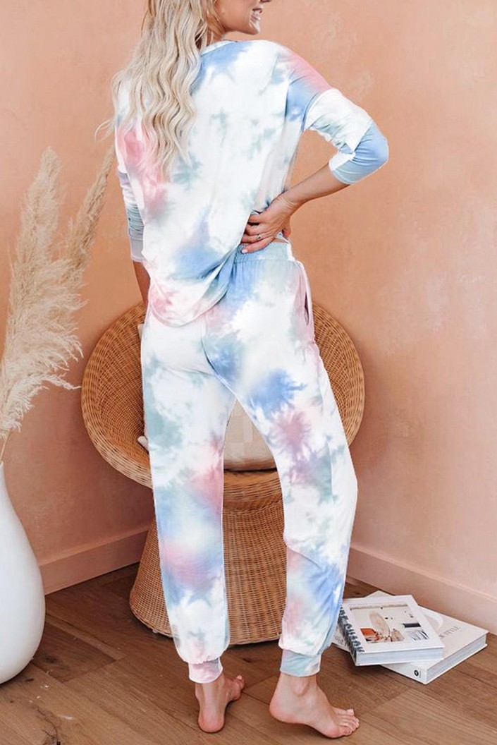 Večbarven tie dye pleten komplet Genevieve