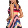 Večbarvna tie dye tankini obleka za kopanje