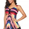 Večbarvna tie dye tankini obleka za kopanje