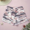 Večbarvne kamuflažne navadne kratke hlače Ana iz bombaža