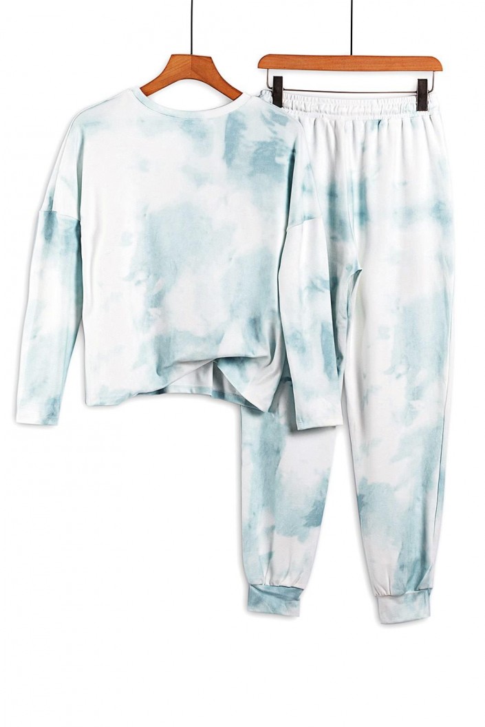 Zelen tie dye pleten komplet Jordyn