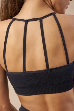 Majica za fitnes s trakovi za jogo Lena