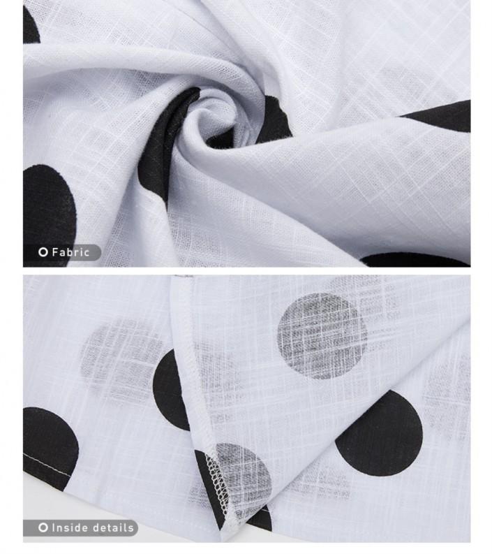 Mini obleka z belo črnim kontrastom Pika