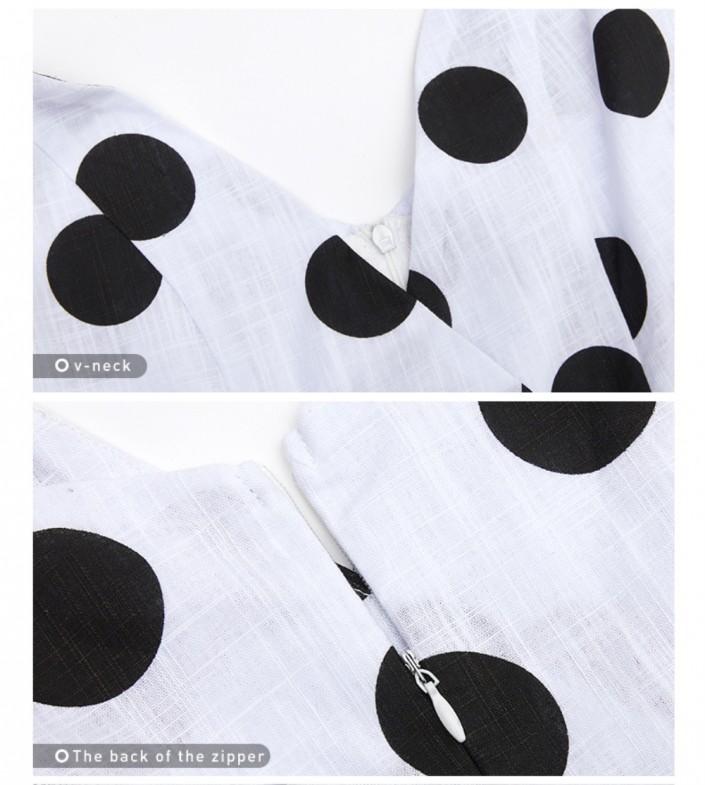 Mini obleka z belo črnim kontrastom Pika